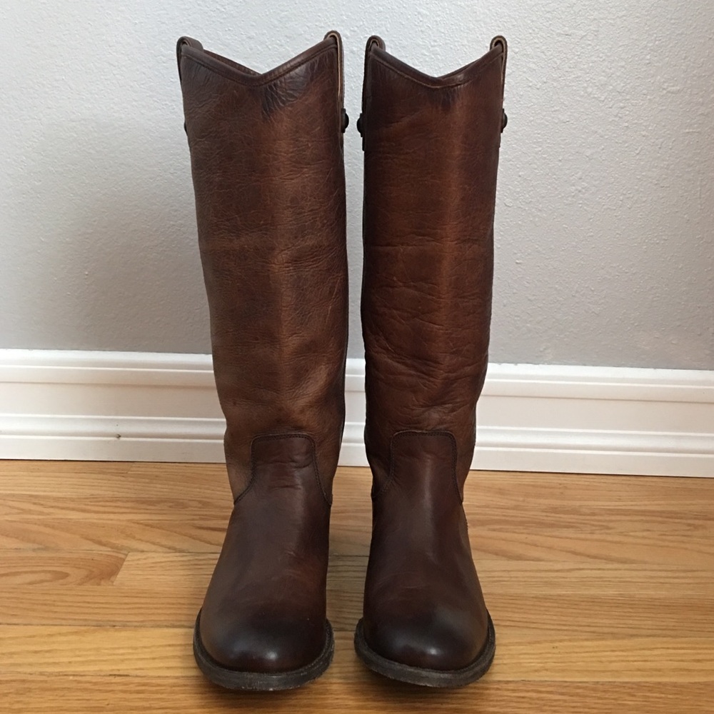 Frye Melissa Brown Leather boots Size6